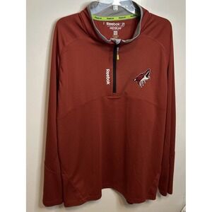 Reebok Arizona Coyotes NHL Center Ice Collection 1/4 Zip Pullover Shirt Mens 3XL